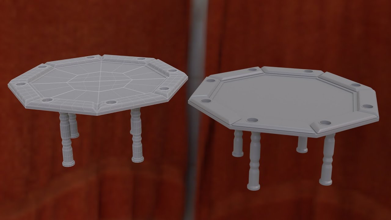 3D Poker Table- Blender Modeling Tutorial- Part 1/2