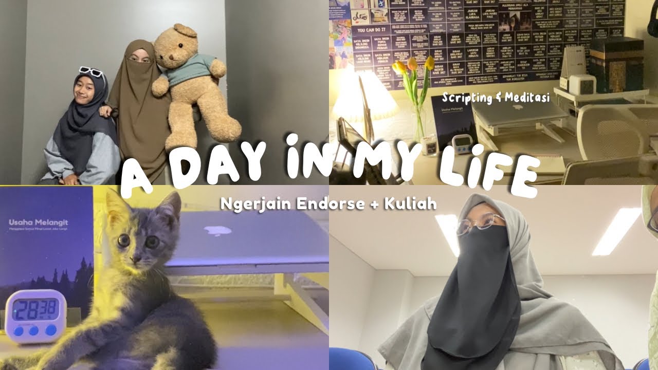 A DAY IN MY LIFE | KERJA SAMBIL KULIAH || MUSLIMAH produktif