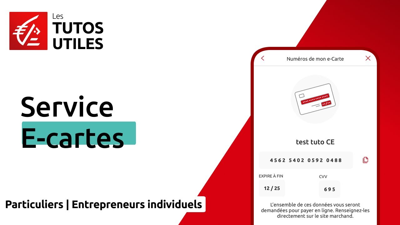 Comment cr&eacute;er et utiliser une e-Carte pour vos achats en ligne ? | Caisse d'Epargne