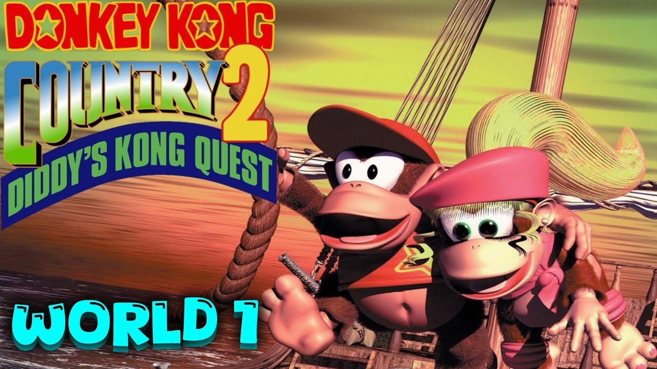 Donkey Kong Country 2 Diddy's Kong Quest  World 1 SNES