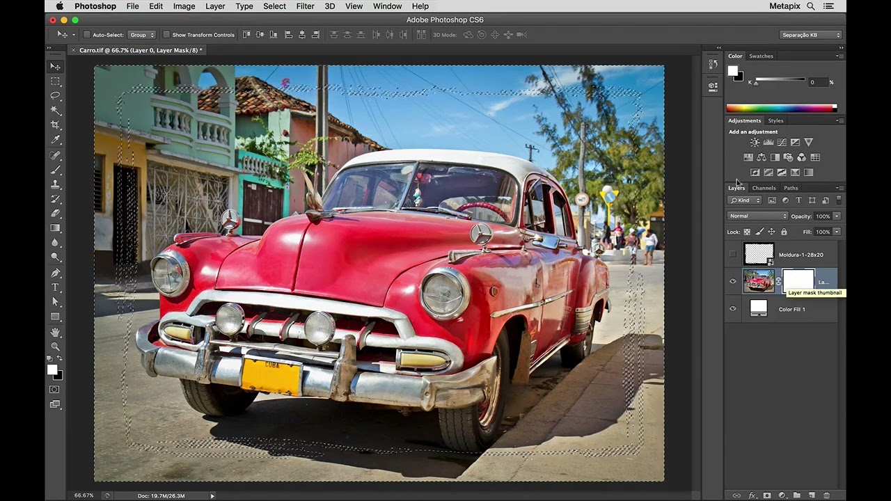 Preparando a imagem (Carro Vermelho 1/4)