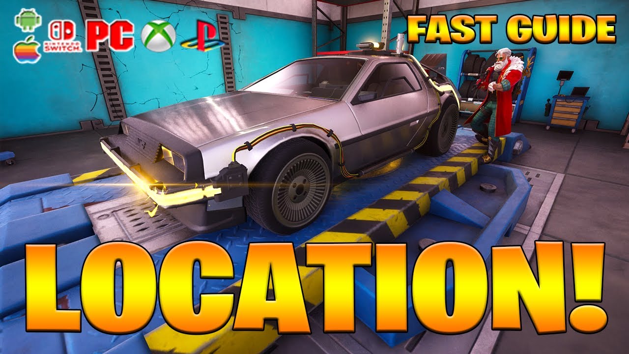 Где найти автомобиль DeLorean DMC-12 из фильма «Назад в будущее» в Fortnite! (Новые локации)