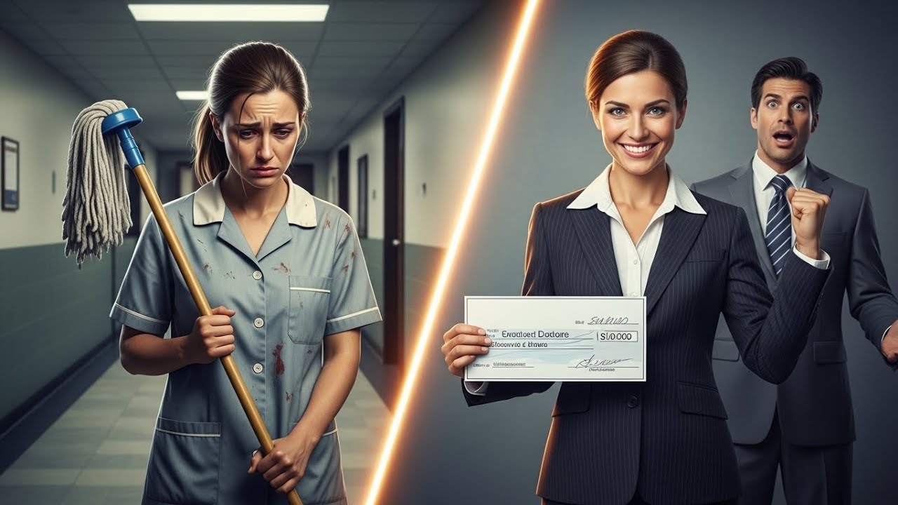 Du bist nur die Putzfrau! – Mein Chef lachte mich aus, bis er den Namen auf dem Scheck sah.