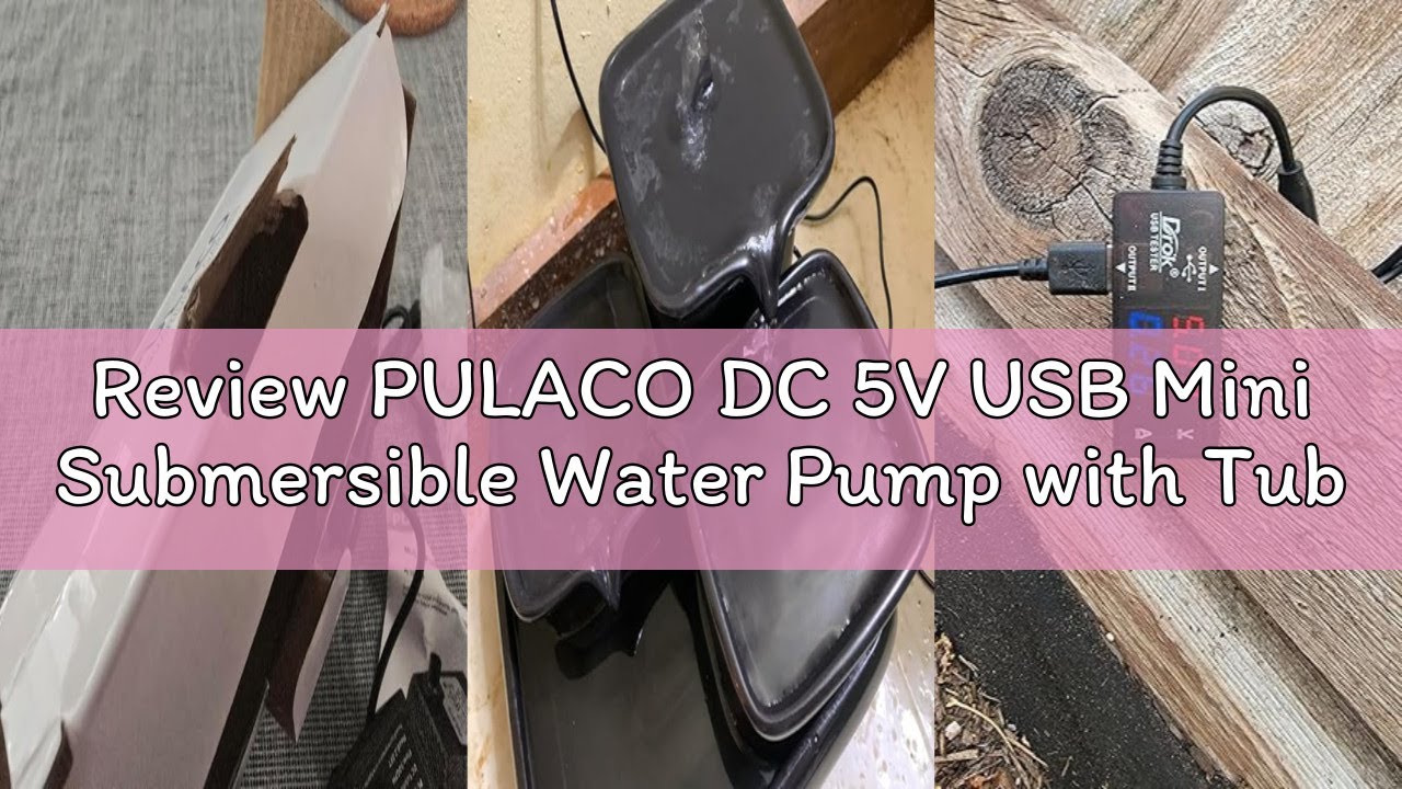 Review PULACO DC 5V USB Mini Submersible Water Pump with Tubing for Pet Fountain, Aquarium Fish Tank