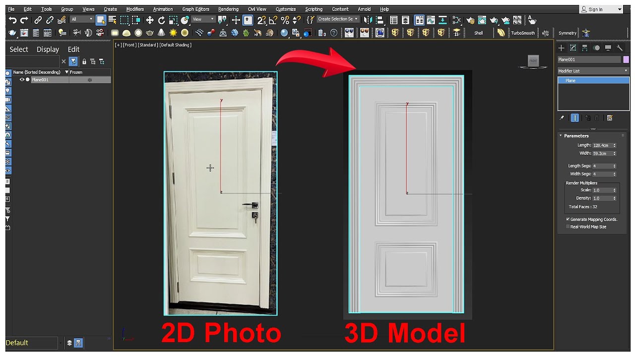 Door Modeling in 3dsMax/Xaqani Ahmedov