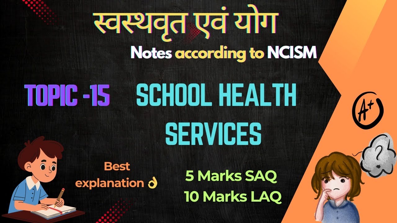 School Health Service|Swasthvritta paper 2|NCISM Notes BAMS 2nd proff|Psm lecture|Community medicine