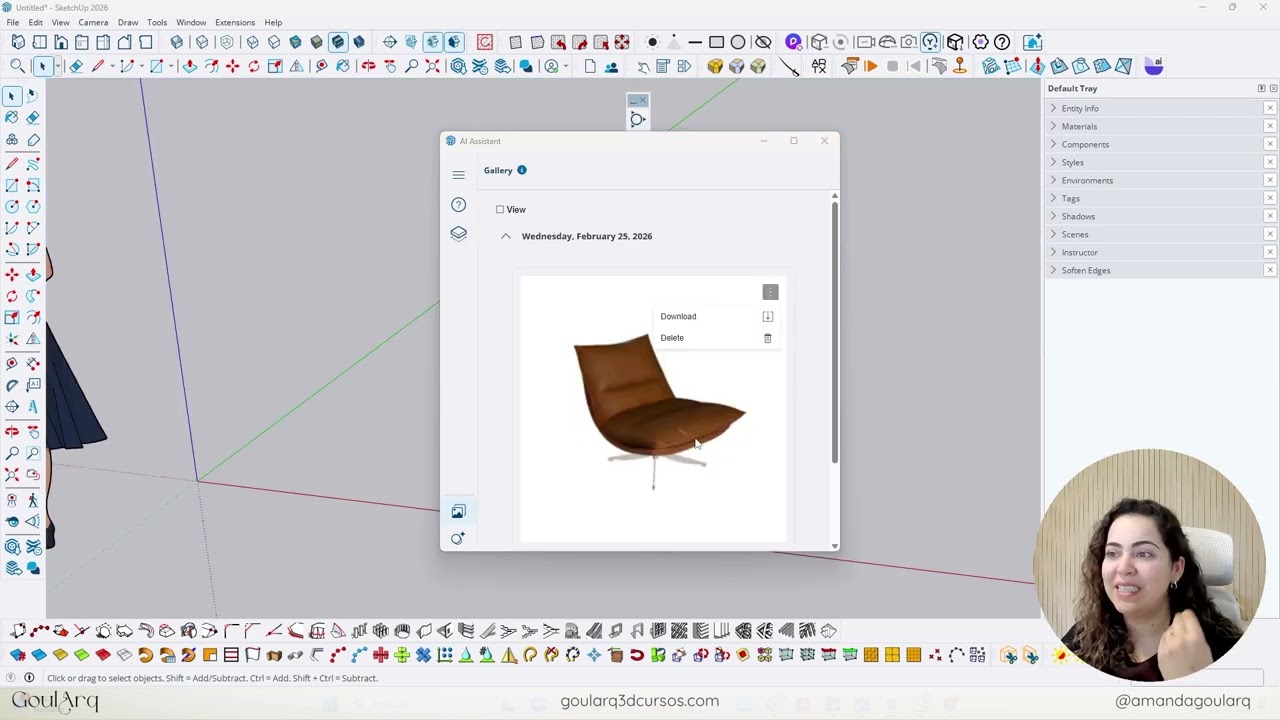 AI Assistant no SketchUp: gerar modelos 3D com IA em segundos