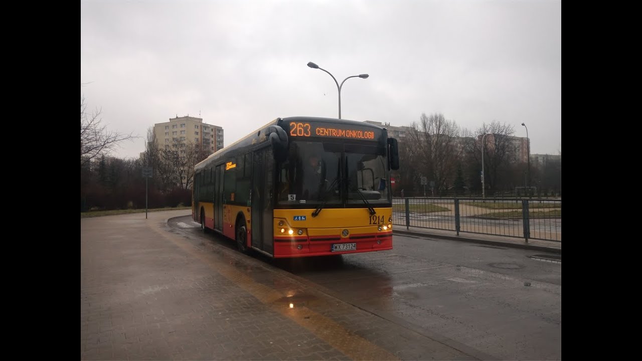 Przejazd Solbusem SM12 (12m) #1214 na linii 263, kierunek: ➡️ Centrum Onkologii (cała trasa)
