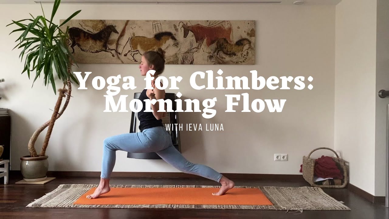 20 min Energising Morning Flow + short relaxation | Yoga for Climbers