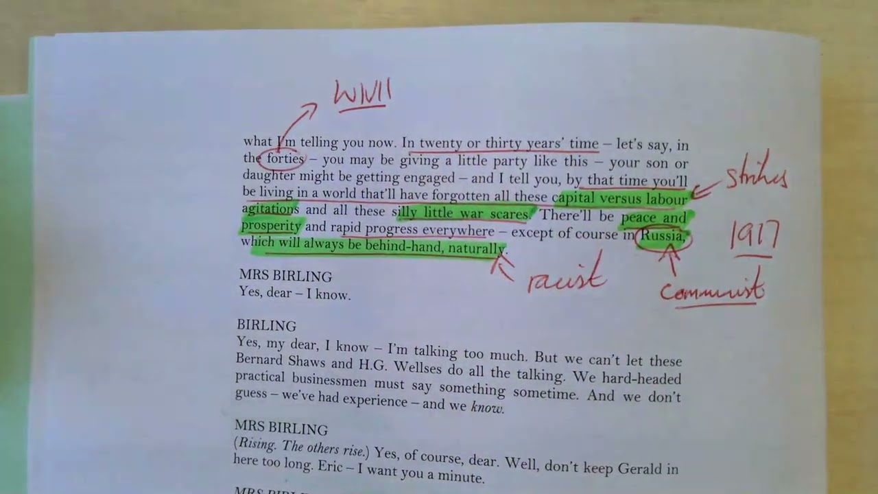 An Inspector Calls Act 1 Part 2