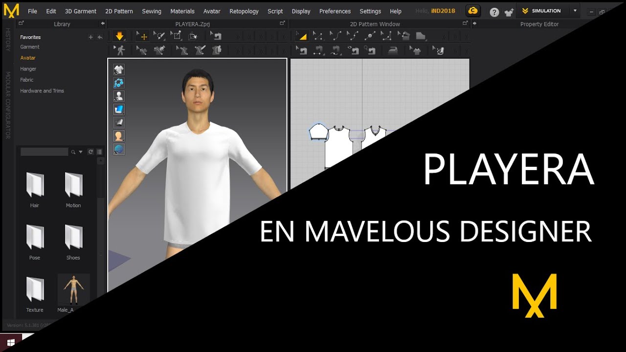 PLAYERA CON MARVELOUS DESIGNER | MARVELOUS DESIGNER