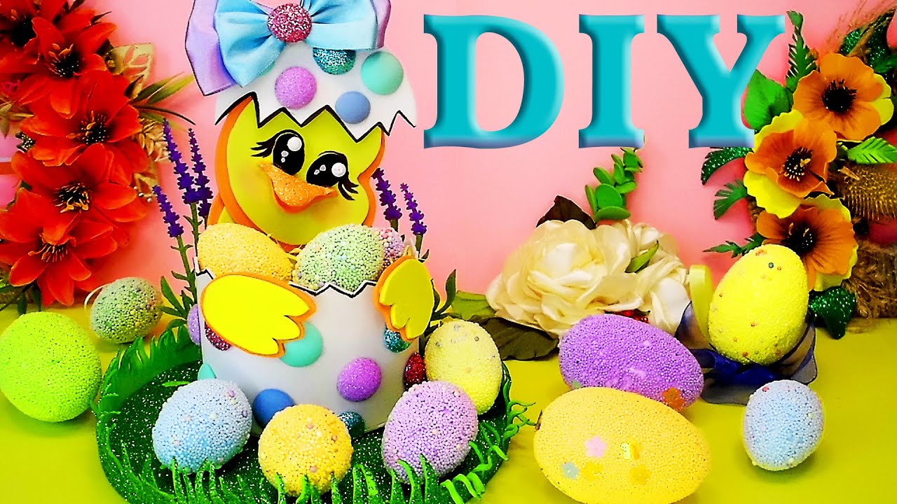 Easter Crafting Ideas: How to Make a Beautiful Decoration with Foam Sheets, Plastic Bottles