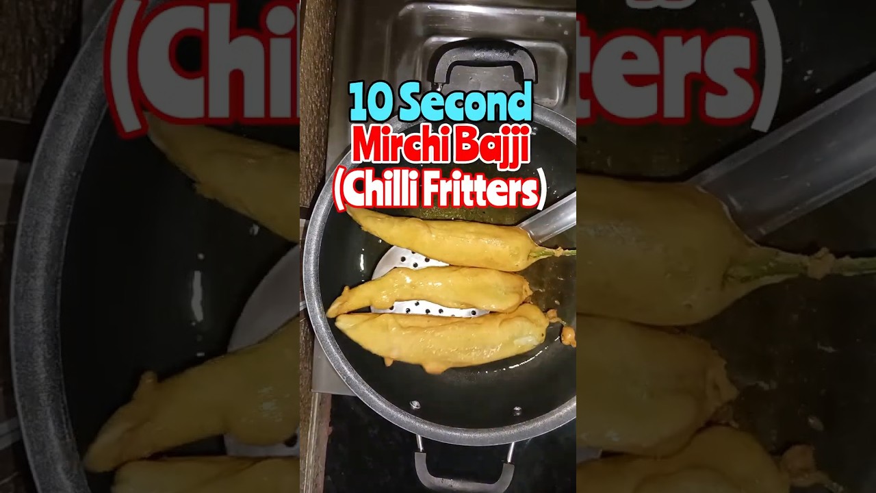 10 Second - Mirchi Bajji | Chilli Fritters | Milagai Bajji | மிளகாய் பஜ்ஜி #shorts #snacks #recipe