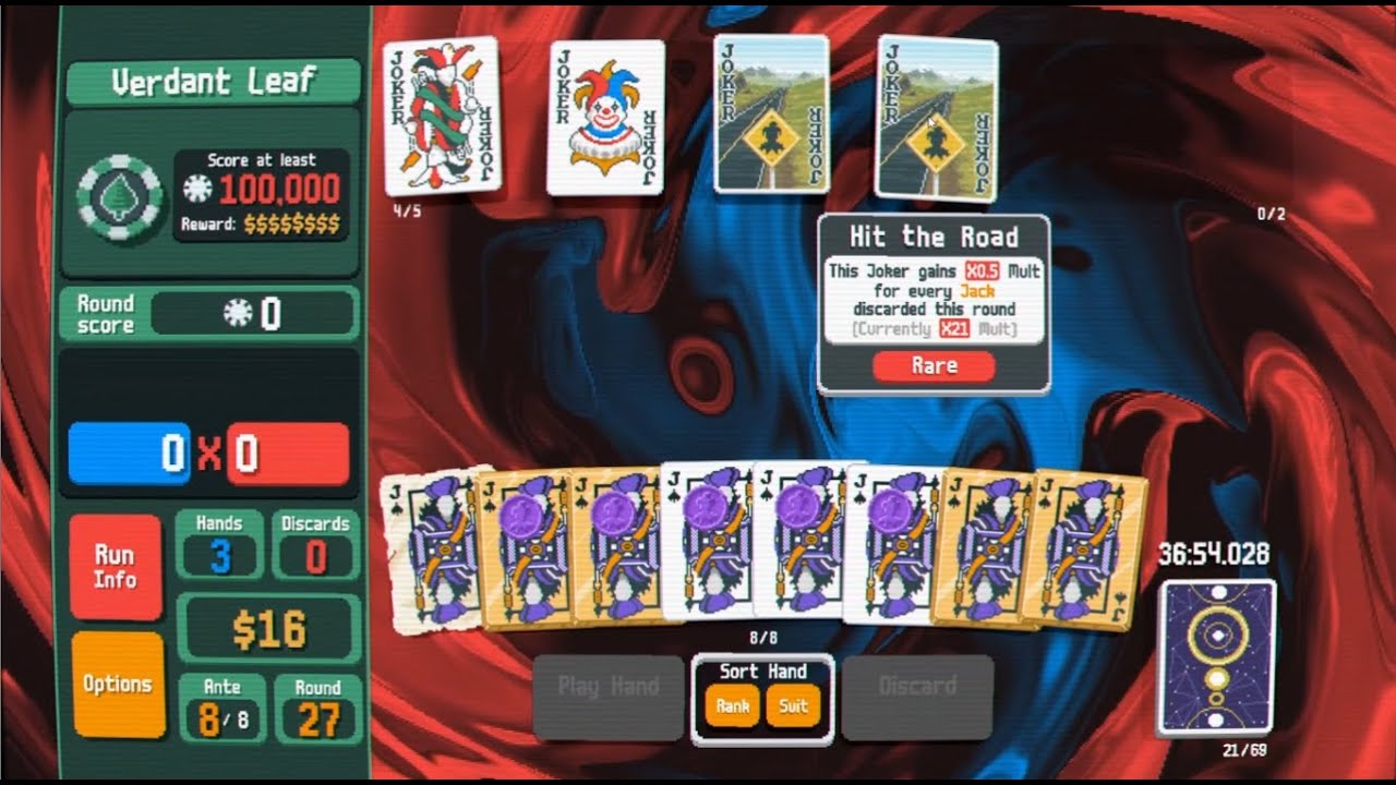 Ray would be proud | Hit the Road (Jack) (x21) | Non-endless WR | Balatro