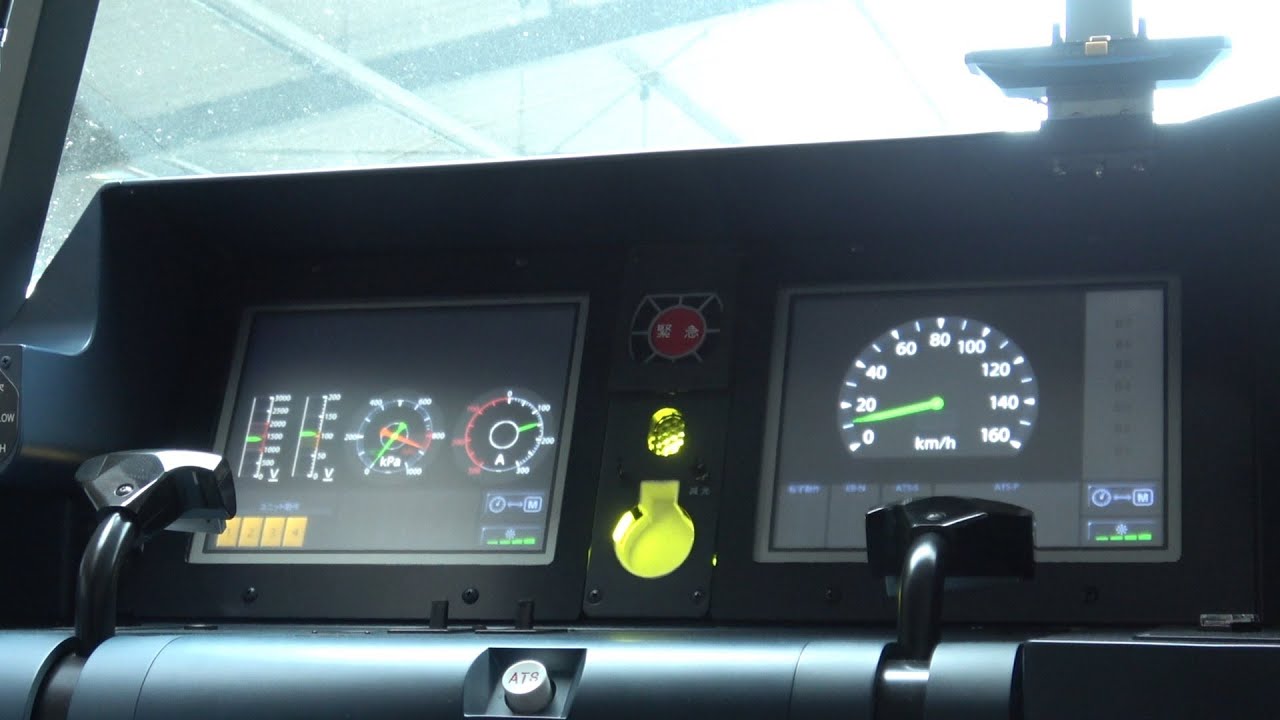 273系特急やくも 加速時の速度計＆電流計[0~121km/h]