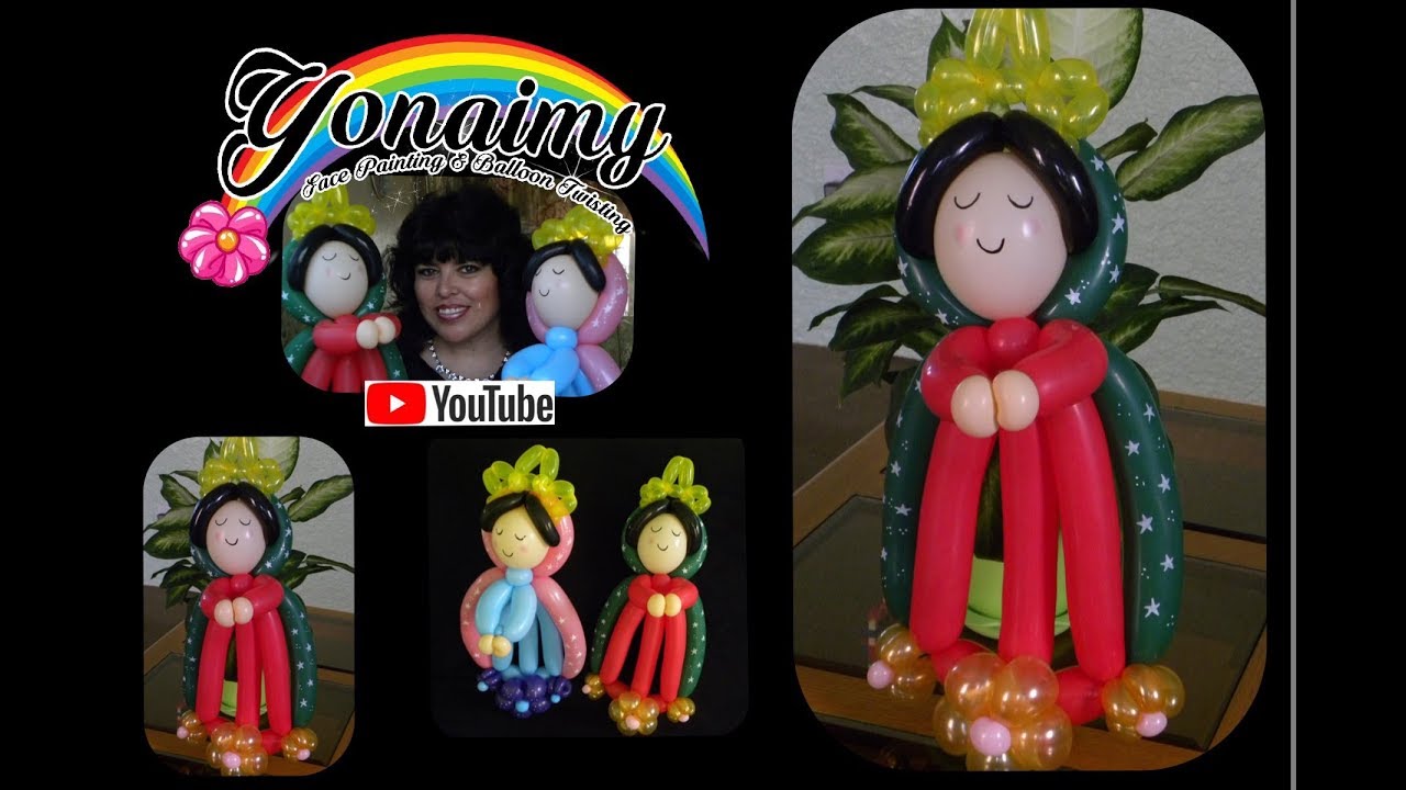 COMO HACER UNAS BONITAS VIRGENCITAS CON GLOBOS.- GLOBOFLEXIA .