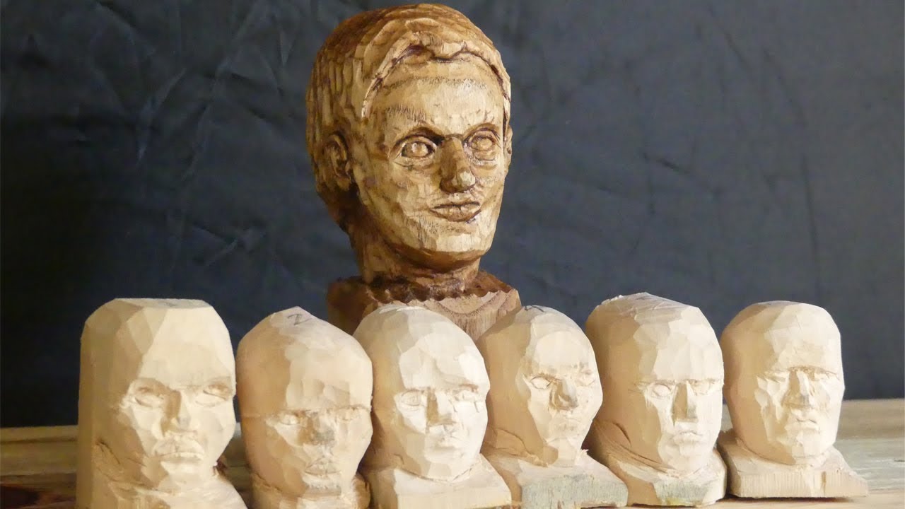 Head Carving Studies and Practice | Wood carving