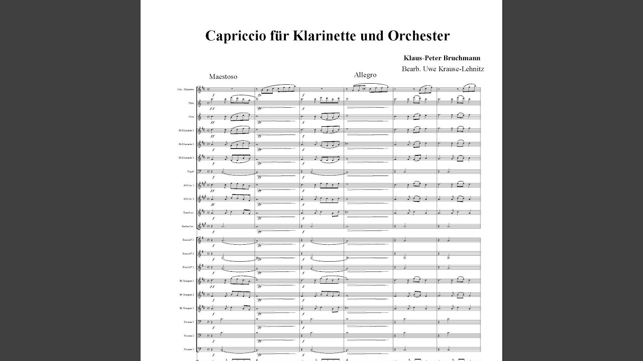 Capriccio für Klarinette und Orchester