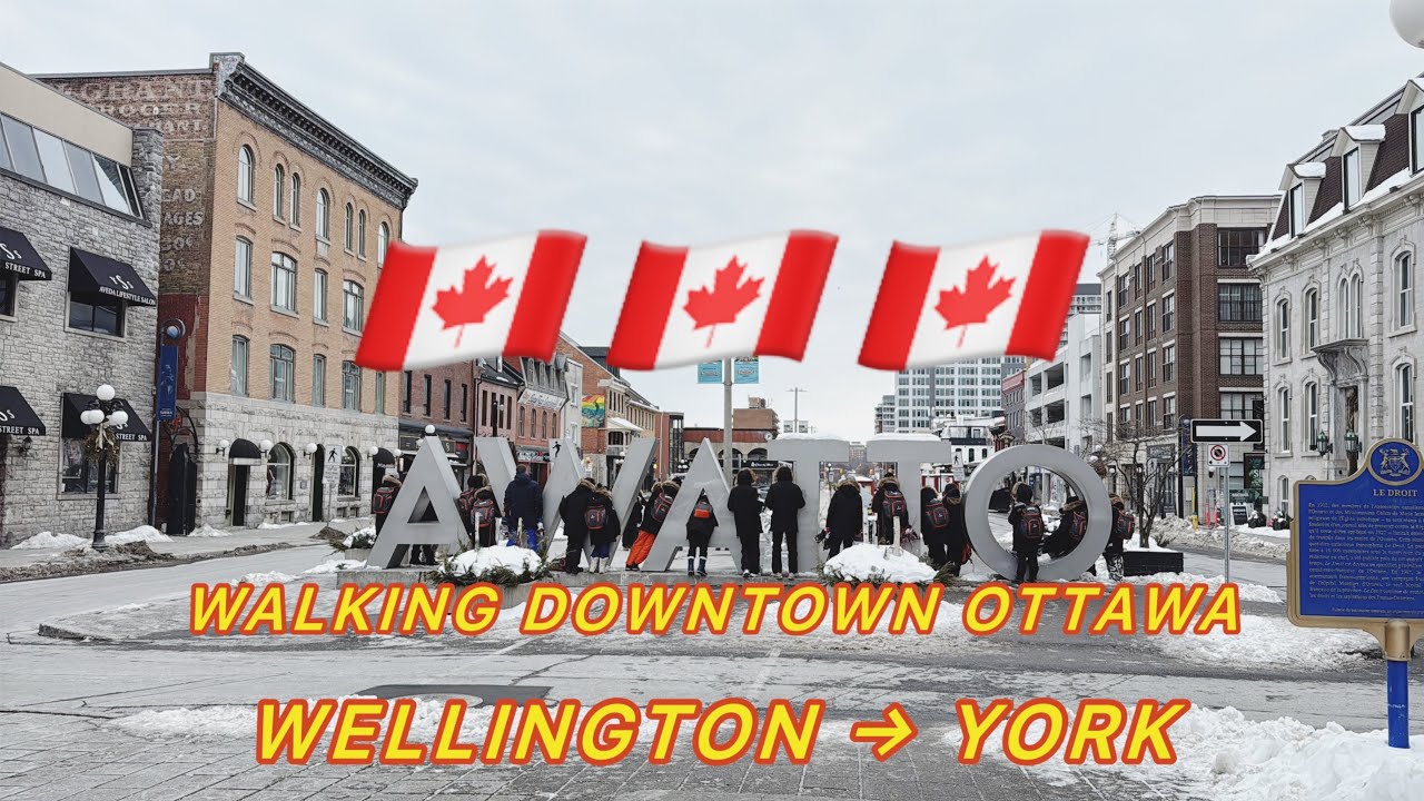 4K] Walking Downtown Ottawa – Wellington St to York St | City Streets & Urban Vibes 🇨🇦🇨🇦🇨🇦