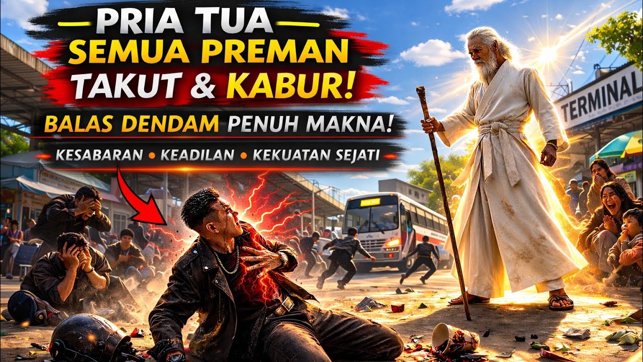 HEBOH‼️Pria Tua Penjual Kopi yang Diremehkan Ini Ternyata Membuat Bos Preman Terminal Lari Ketakutan