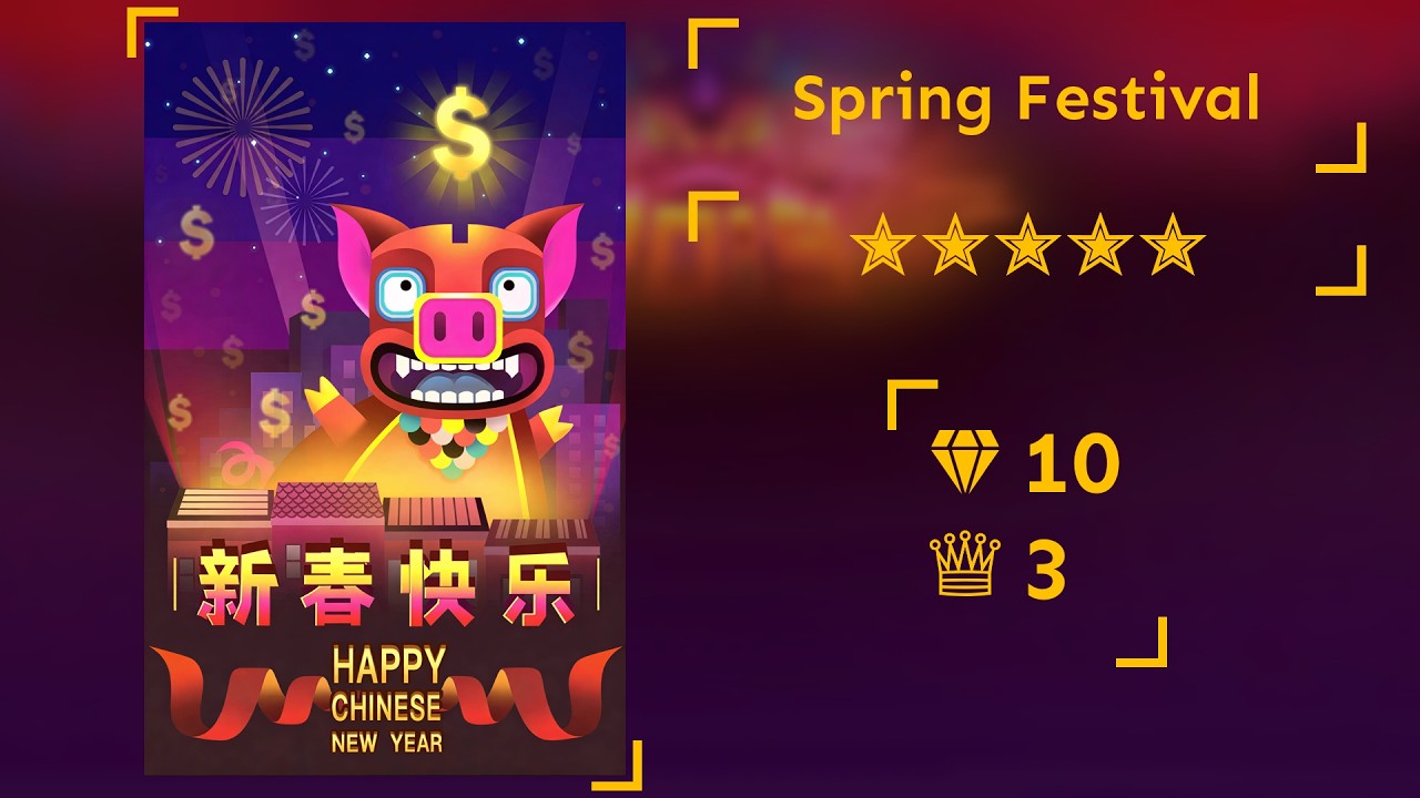 Rolling Sky:「Spring Festival」「★★★★★」「Main Level 36」