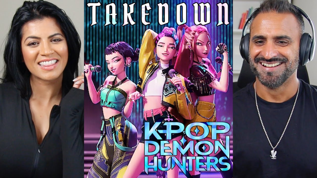 Takedown | Kpop Demon Hunters Official Lyric Video Reaction | TWICE’s Jeongyeon, Jihyo & Chaeyoung