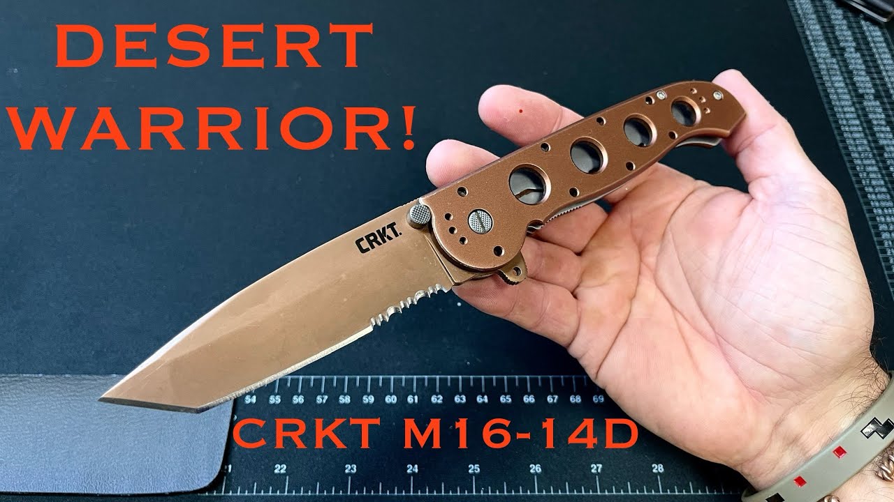 CRKT M16-14D Desert Tan Flipper Folding Knife by Kit Carson The Desert Warrior