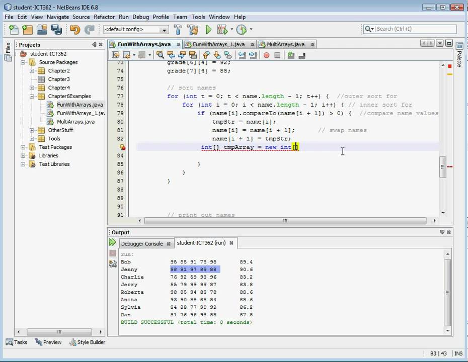 Java Array - Sorting MultiDimensional Arrays