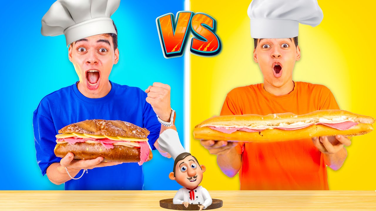 تحدي الطبخ افضل سندوتش الاغنياء 🔥👨&zwj;🍳