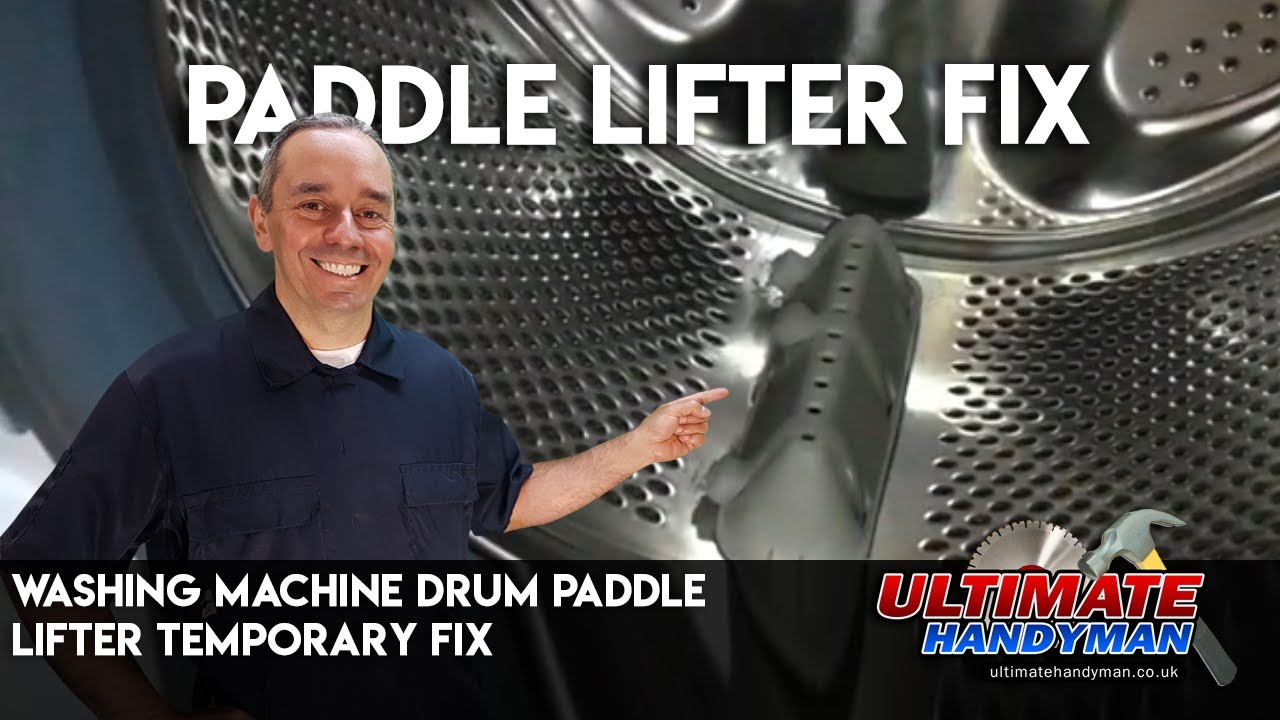 Washing machine drum paddle lifter temporary fix