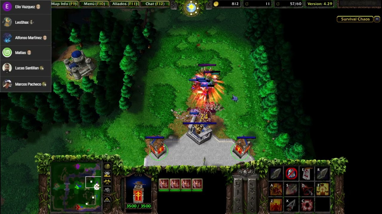 Warcraft III Survival Chaos 4.29 Dos contra uno