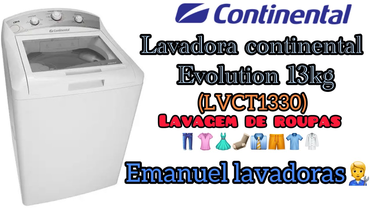 Lavadora Continental evolution 13Kg (LVCT1330) cama e banho 🛌 🛀
