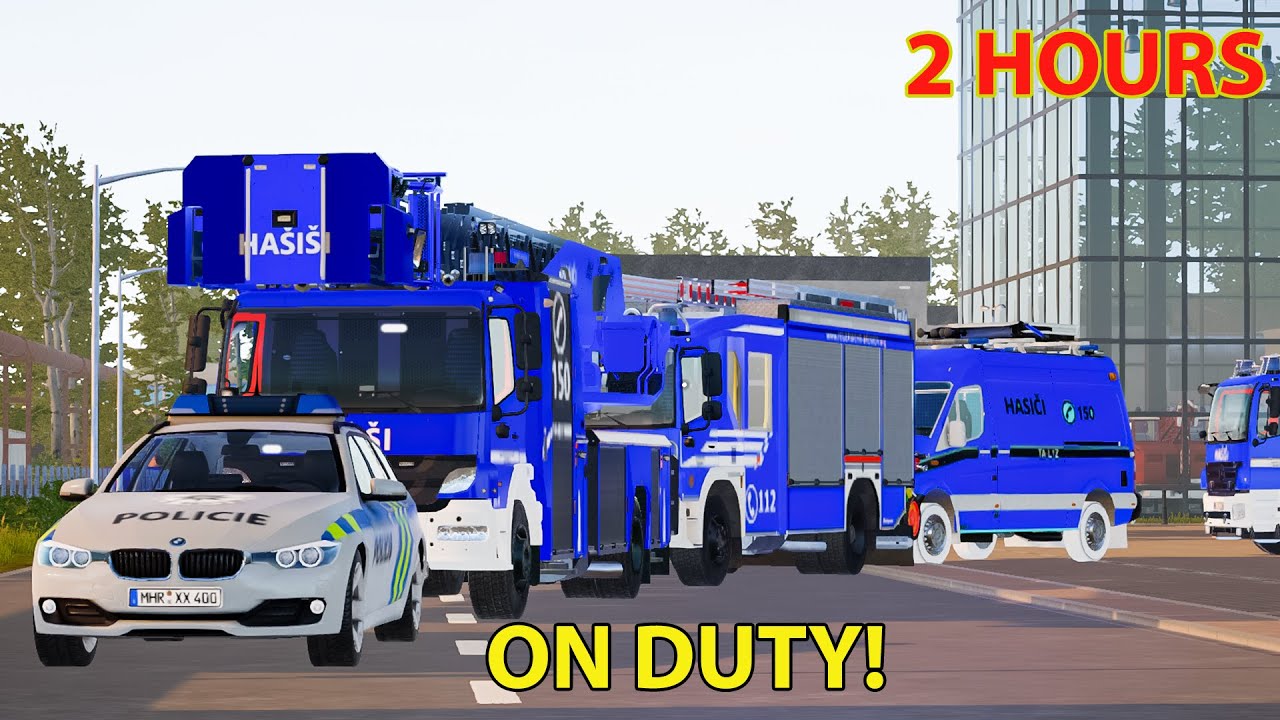 Blue Emergency Call 112 &ndash; 2 Hours of Hasiči All Firefighters on Duty | 4K Ultra Longplay