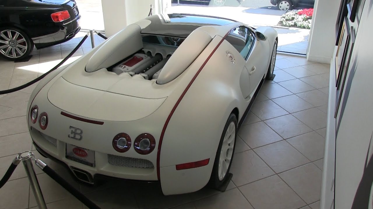 Floyd Mayweather's Matte White Bugatti Veyron Grand Sport with Red Carbon Fiber!