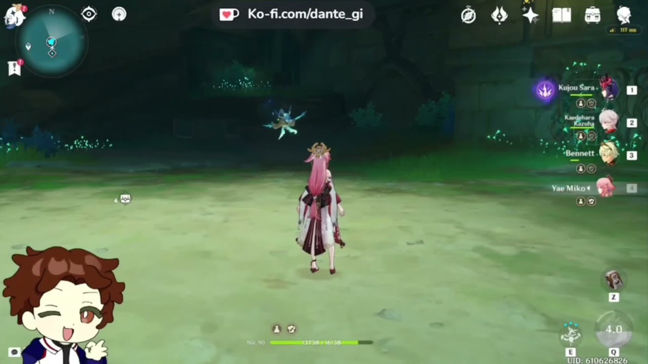 Yae Miko c0 200k ultimate Showcase 3.2 genshin impact 280 crit dmg