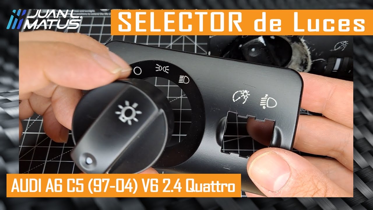 🧨 Cómo CAMBIAR el marco del MANDO de LUCES ✨ - Audi A6 C5 V6 2.4 Quattro 97/04 - Juanlmatus.com