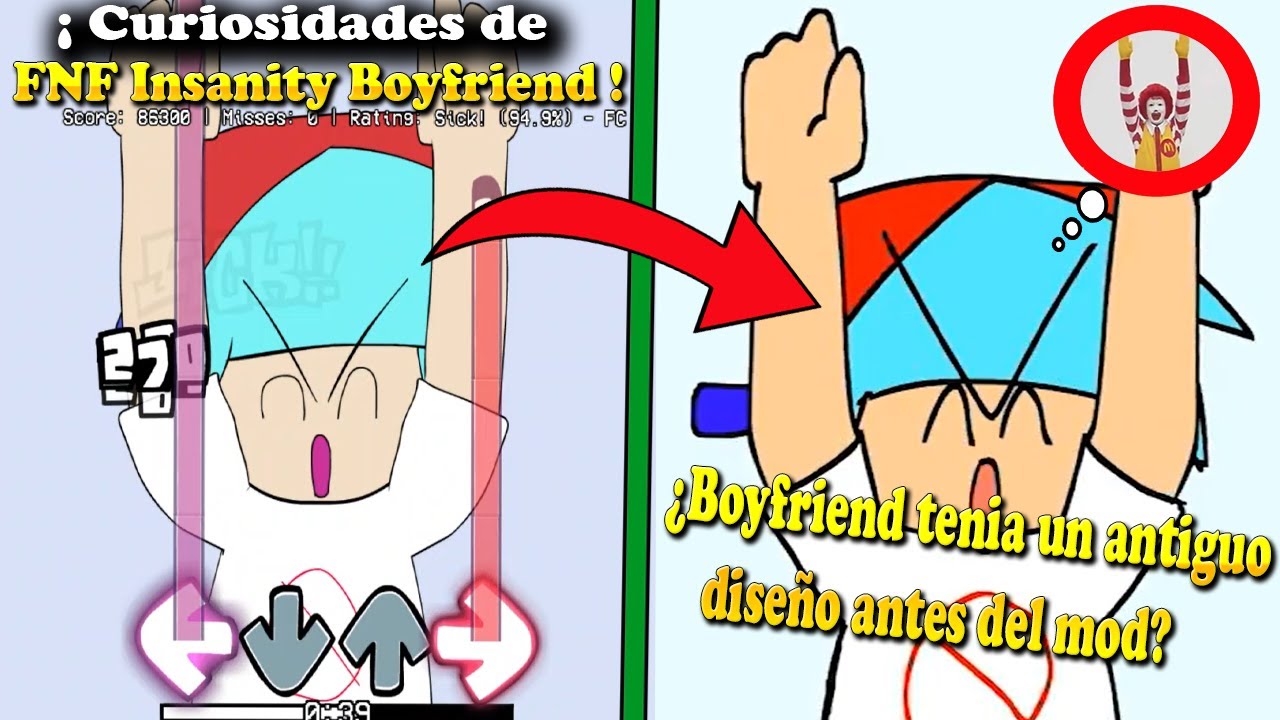 Curiosidades de FNF Insanity en Friday night Funkin/ Mods FNF insanity Boyfriend Mcdonalds