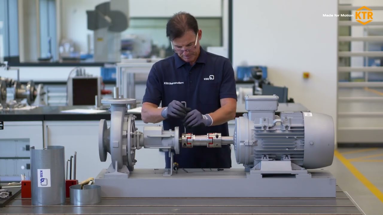 Montage/ Demontage  der doppelkardanischen ROTEX ZS-DKM-SH mit gecrackten Naben | KSB | KTR Systems