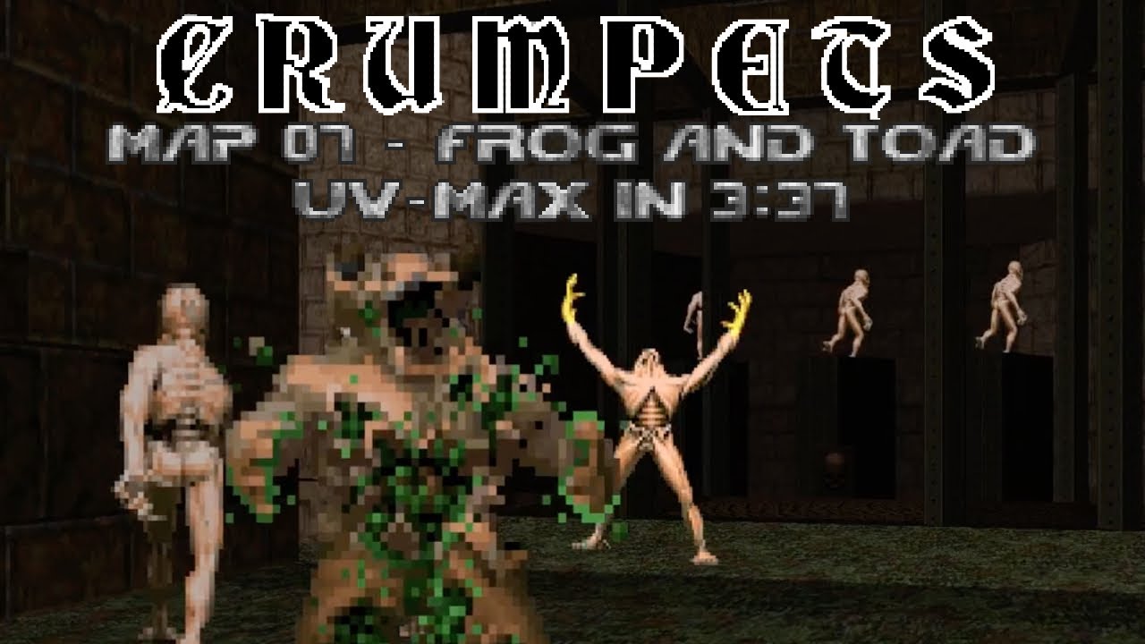 (Doom II) Crumpets: Map 07 - Frog and Toad (UV-Max Speedrun in 3:37)