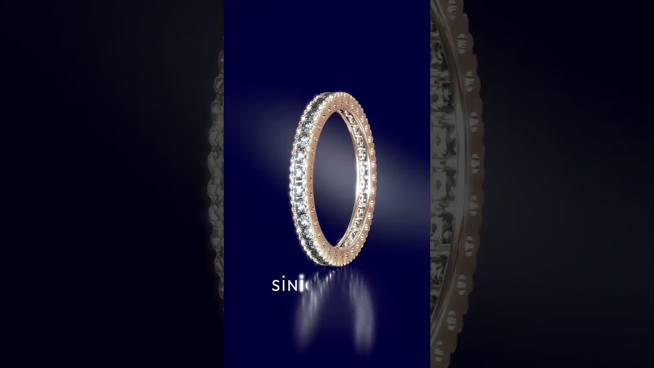 Anello Eternity Griffe Traforato in Oro Giallo - Eleganza e Stile Senza Tempo | Sinico Jewels