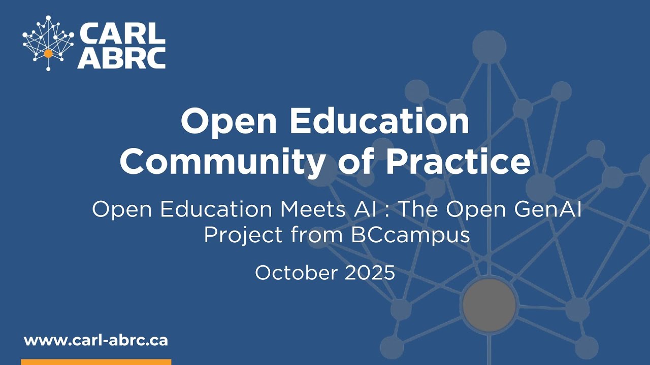 Open Education Meets AI : The Open GenAI Project from BCcampus