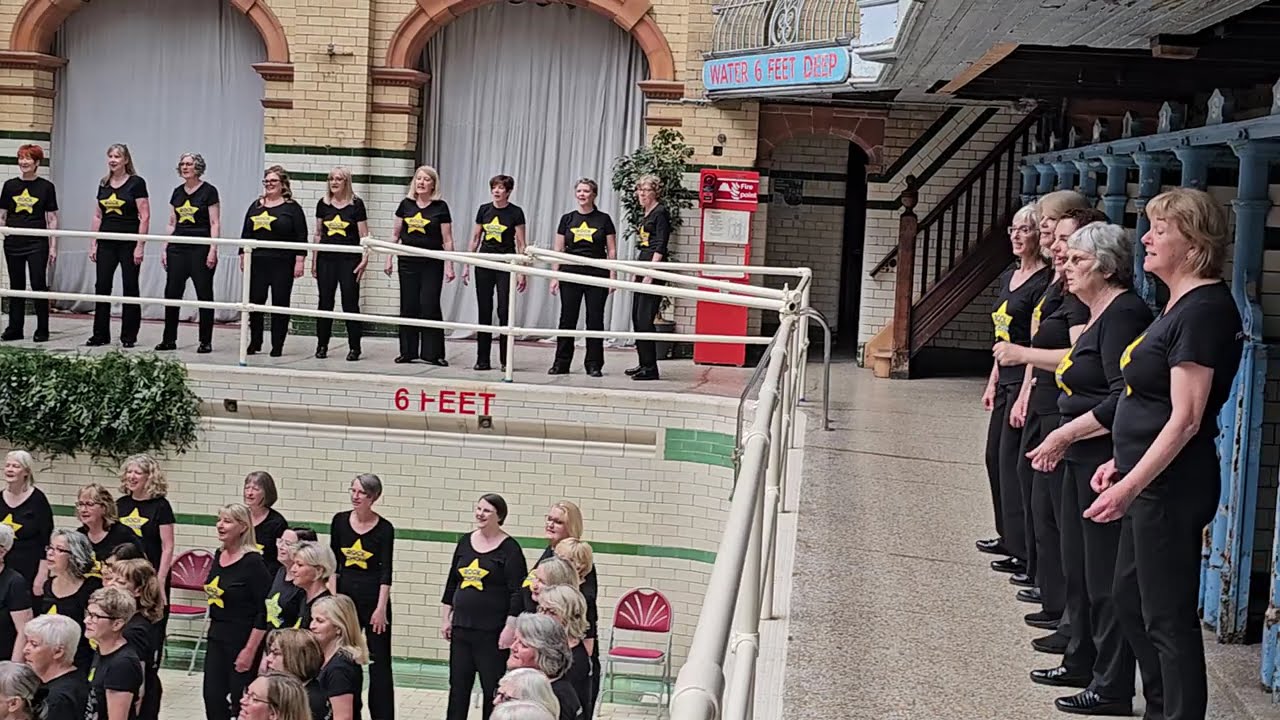 SET ONE HALO AND SHAKE A TAILFEATHER Rock Choir Victoria Baths