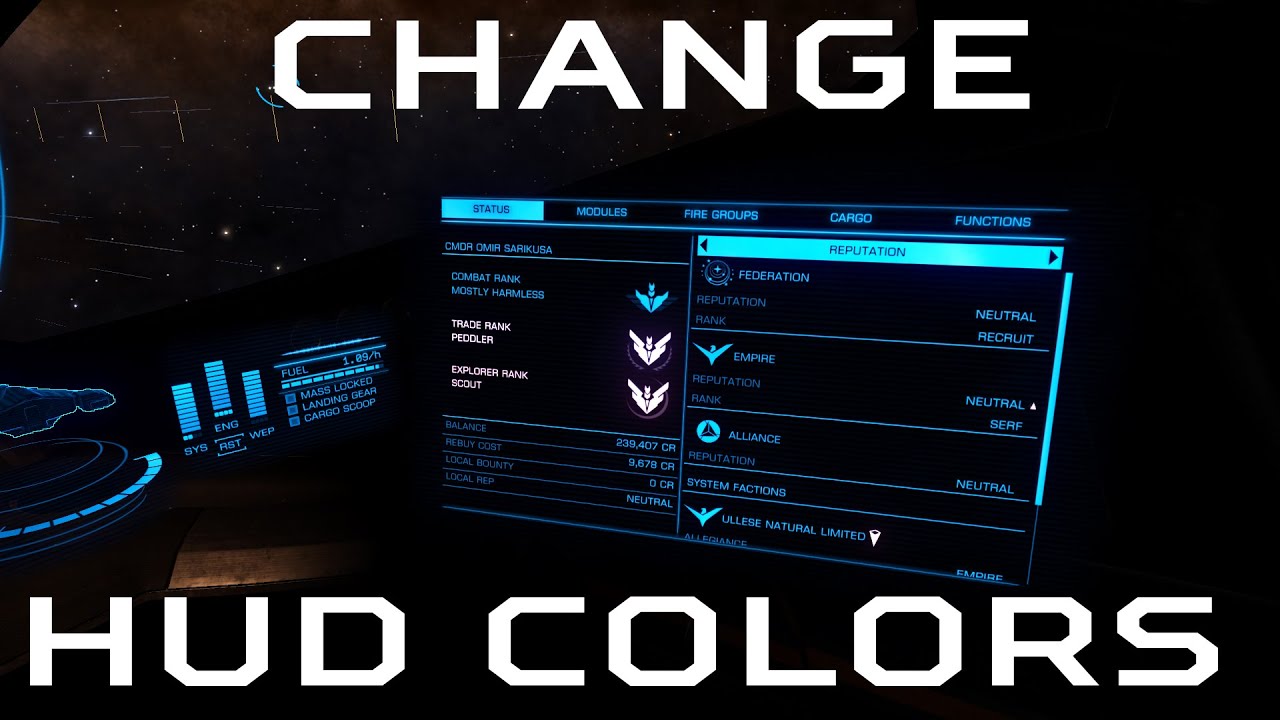 How to: Change your E:D HUD colors !