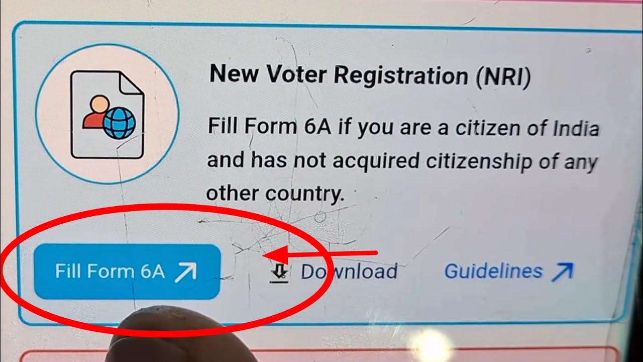 fill form 6a | form 6a voter id card online registration | form 6a voter id card kya hota hai | form