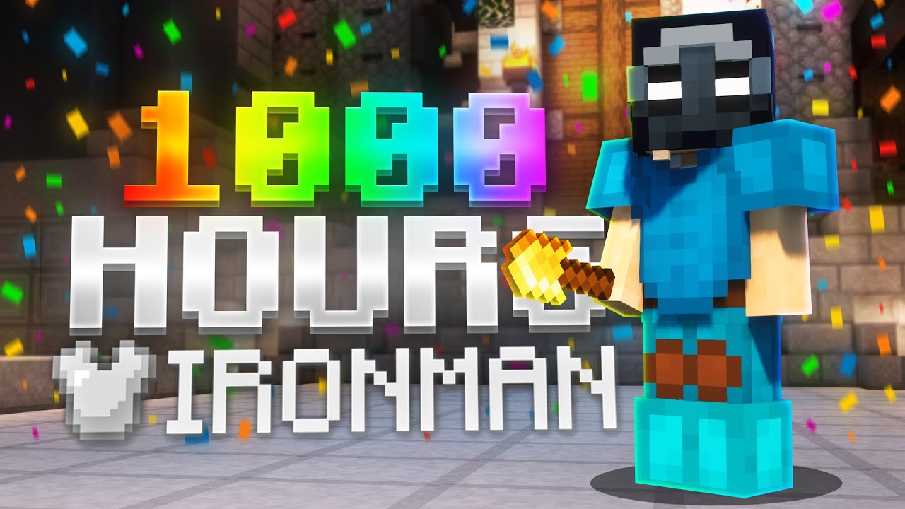 I spent 1000 HOURS playing IRONMAN in Hypixel Skyblock [FULL MOVIE]