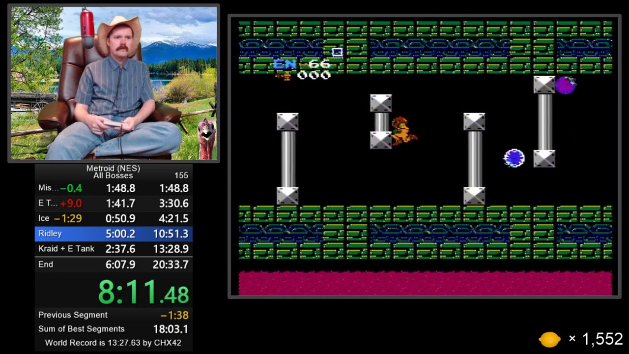 Metroid NES speedrun in 18:50 by Arcus