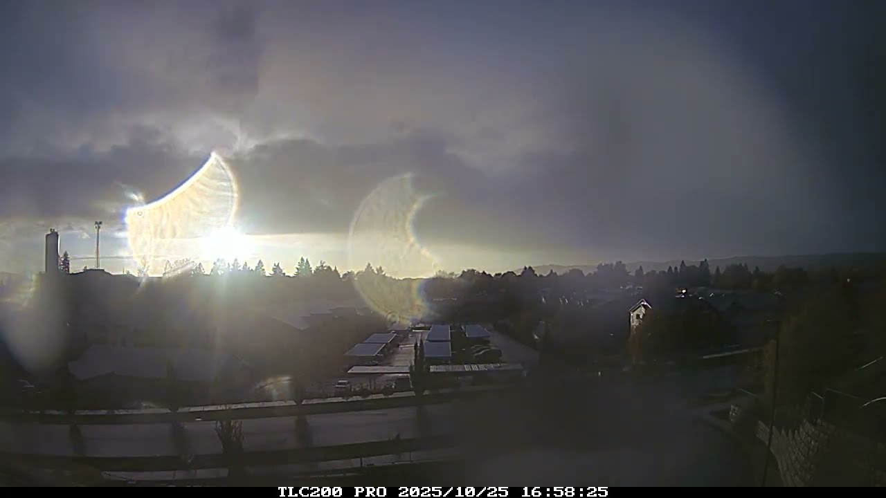 Strong frontal passage and sunset time-lapse 10/25/2025