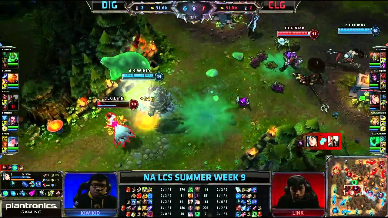 Dignitas (DIG) vs CLG - scarra Pantheon mid || Super week NA LCS Summer 2013 W9D3 || Full Game HD
