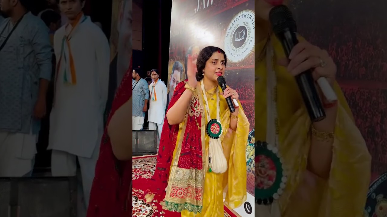 guru maa in jaipur 🙂&zwj;&harr;️ #sripundrik #renukagoswami @SriPundrik @Nimaipathshala