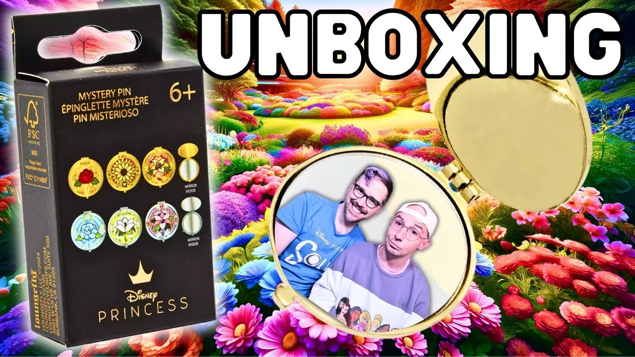 Loungefly Disney Princess Compact Mirror Blind Box Pins | BoxLunch Haul | Mystery Pin Unboxing